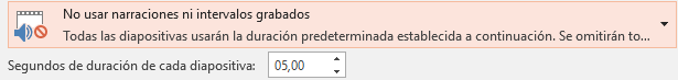 no usar narraciones ni intervalos