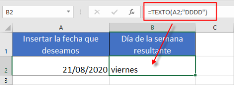Cómo saber el día de la semana teniendo solo la fecha en Excel ...