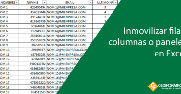 Imagen destacada entrada inmovilizar filas columnas o paneles en Excel